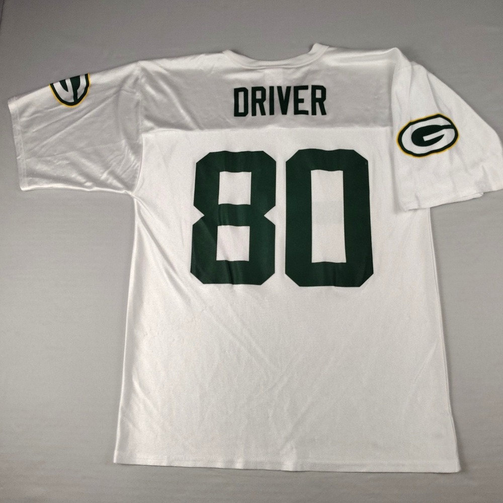 Vintage Green Bay Packers Donald Driver #80 NFL Players Inc Jersey Mens M White